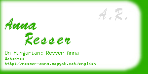anna resser business card
